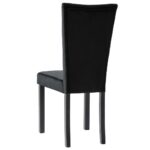 Chaises à manger lot de 2 Noir Velours – Image 5