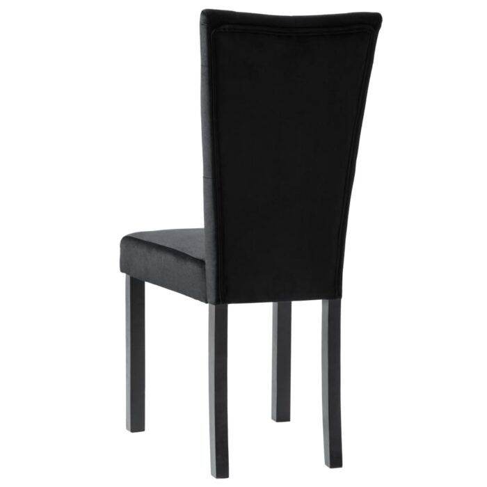 Chaises à manger lot de 2 Noir Velours – Image 5