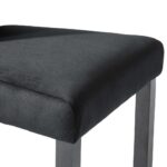 Chaises à manger lot de 2 Noir Velours – Image 6