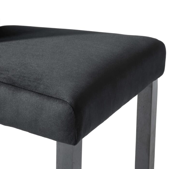 Chaises à manger lot de 2 Noir Velours – Image 6