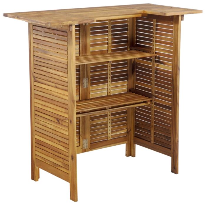 Table de bar 110 x 50 x 105 cm Bois d'acacia massif – Image 2