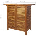 Table de bar 110 x 50 x 105 cm Bois d'acacia massif – Image 8