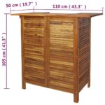 Table de bar 110 x 50 x 105 cm Bois d'acacia massif – Image 9