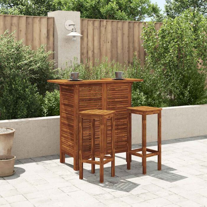 Table de bar 110 x 50 x 105 cm Bois d'acacia massif – Image 1