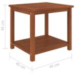 Table d'appoint Bois d'acacia massif 45x45x45 cm – Image 4