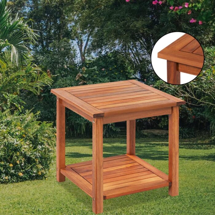 VXL8718475609452_m_en_hd_1.jpg Table d'appoint Bois d'acacia massif 45x45x45 cm – Image 1