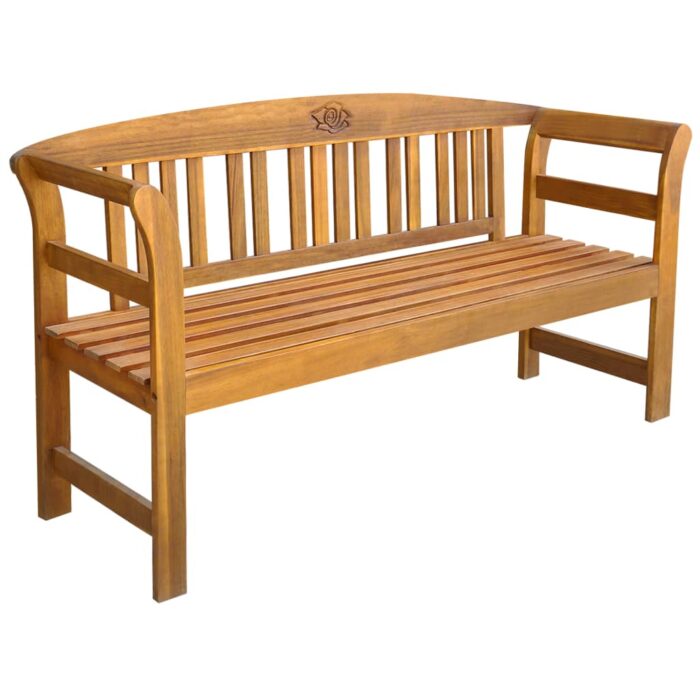 Banc de jardin 157 cm Bois d'acacia solide – Image 1