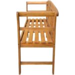 Banc de jardin 157 cm Bois d'acacia solide – Image 2