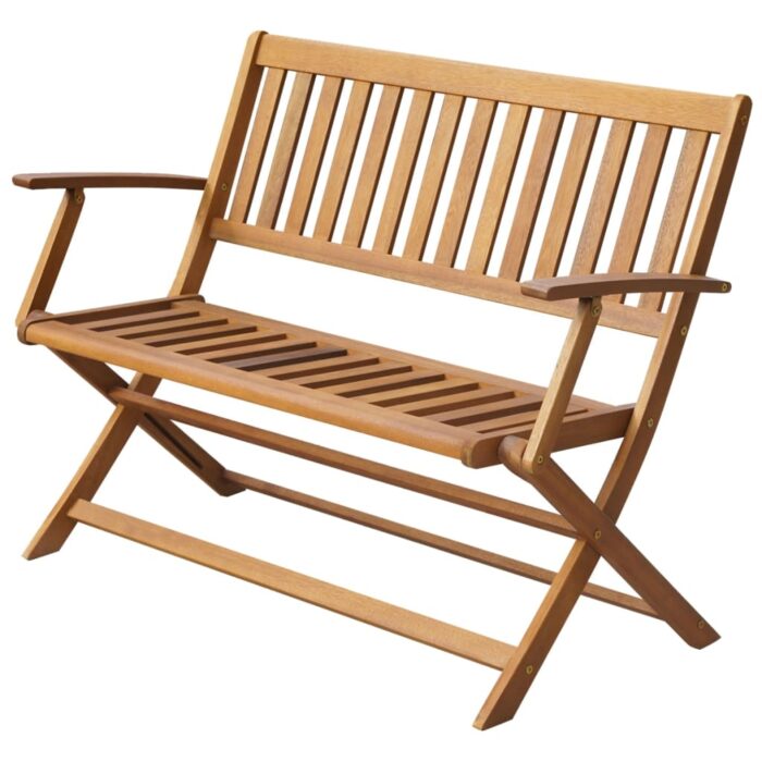 Banc de jardin 120 cm Bois d'acacia solide – Image 1