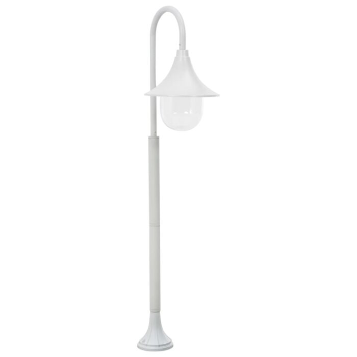 Lampadaire de jardin E27 120 cm Aluminium Blanc – Image 1