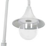 Lampadaire de jardin E27 120 cm Aluminium Blanc – Image 4