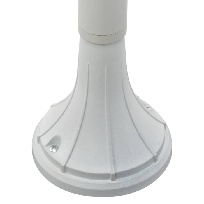 Lampadaire de jardin E27 120 cm Aluminium Blanc – Image 5