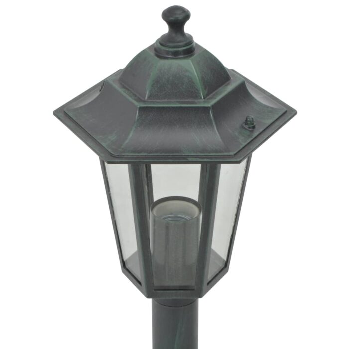 Lampe de jardin à piquet 6 pcs E27 110 cm Aluminium Vert foncé – Image 3