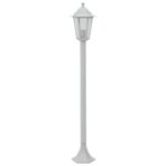 Lampe de jardin à piquet 6 pcs E27 110 cm Aluminium Blanc – Image 2