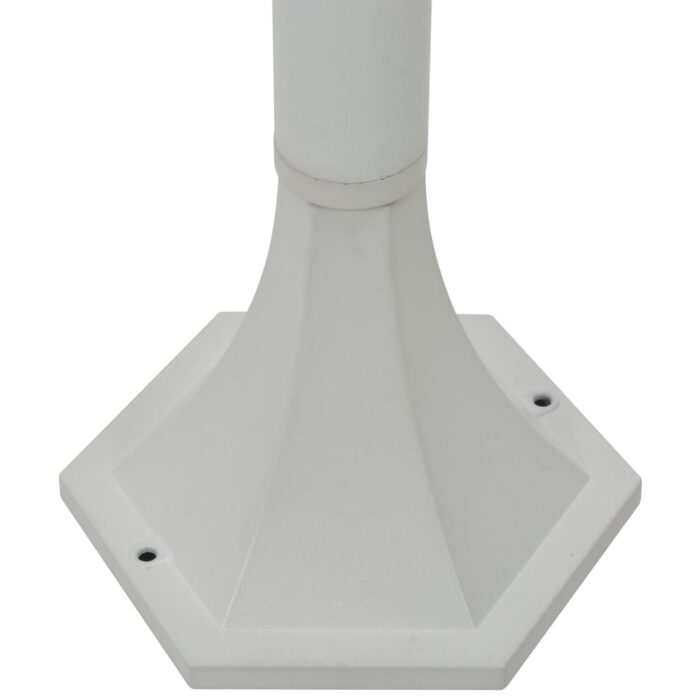 Lampe de jardin à piquet 6 pcs E27 110 cm Aluminium Blanc – Image 5
