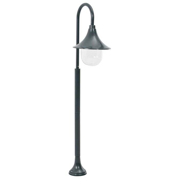 Lampadaire de jardin E27 120 cm Aluminium Vert foncé – Image 1