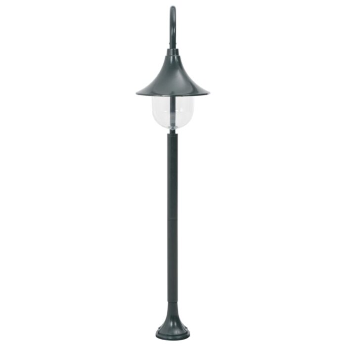 Lampadaire de jardin E27 120 cm Aluminium Vert foncé – Image 2