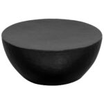 Table basse Aluminium martelé 70 x 30 cm Noir – Image 3