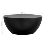 Table basse Aluminium martelé 70 x 30 cm Noir – Image 7