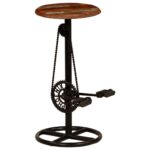 Tabourets de bar lot de 2 bois massif de récupération – Image 11