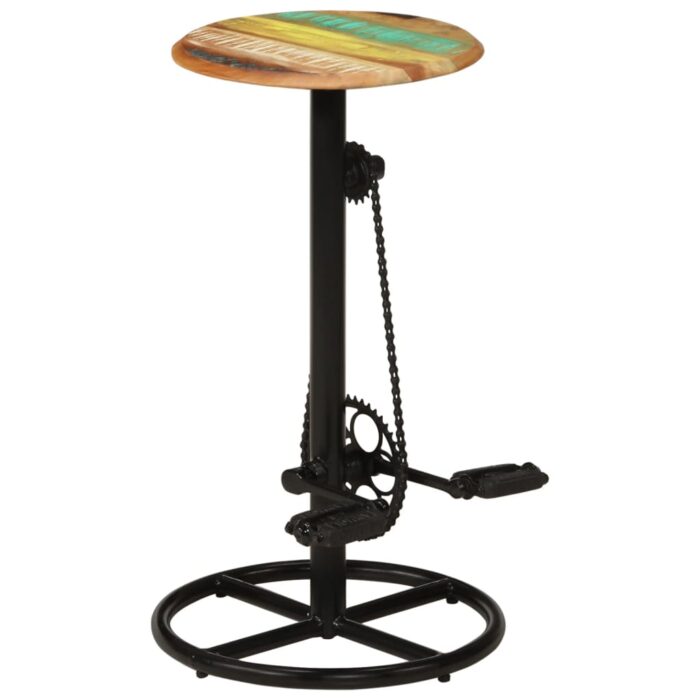 Tabourets de bar lot de 2 bois massif de récupération – Image 12