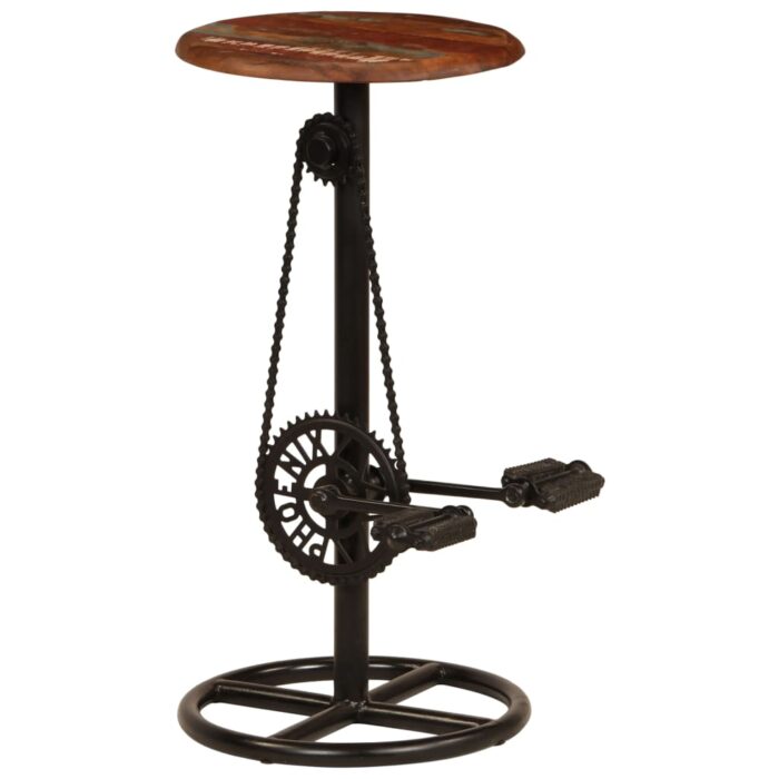 Tabourets de bar lot de 2 bois massif de récupération – Image 8