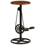 Chaises de bar lot de 2 bois de manguier solide – Image 10