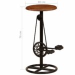 Chaises de bar lot de 2 bois de manguier solide – Image 11