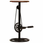 Chaises de bar lot de 2 bois de manguier solide – Image 2