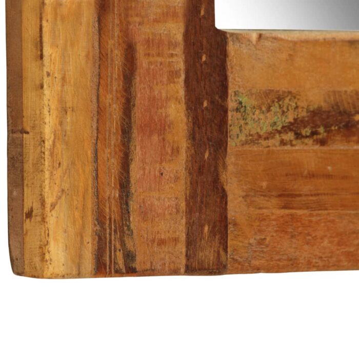 Miroir mural Bois de récupération massif 60 x 60 cm – Image 4