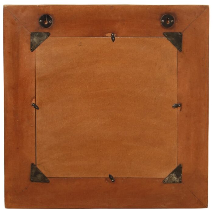 Miroir mural Bois de récupération massif 60 x 60 cm – Image 5