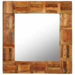 Miroir mural Bois de récupération massif 60 x 60 cm – Image 9