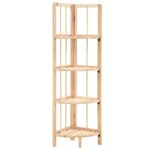 Étagère d'angle bois de cèdre 27 x 27 x 110 cm