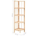 Étagère d'angle bois de cèdre 27 x 27 x 110 cm – Image 5