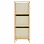 Étagère de rangement 6 paniers Tissu Bois de cèdre Beige – Image 3
