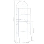 Étagère de toilette Blanc 60x33x174 cm – Image 6
