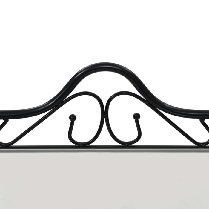 Table de chevet 2 pcs Acier et verre trempé 45x30,5x60 cm Noir – Image 5