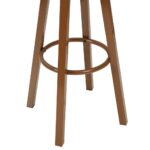 Chaises de bar lot de 2 marron similicuir – Image 4