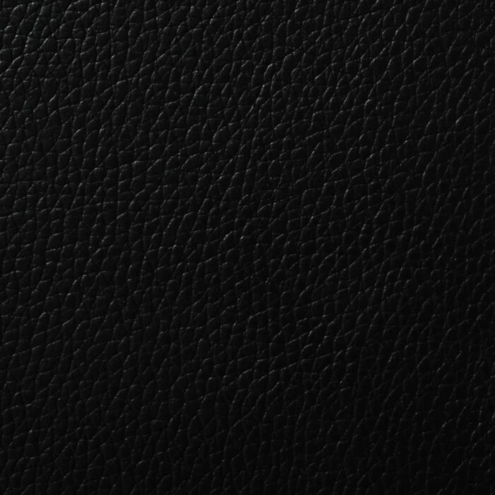 Chaises à manger lot de 4 noir similicuir – Image 2