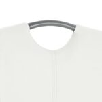 Chaises à manger cantilever lot de 4 blanc similicuir – Image 6