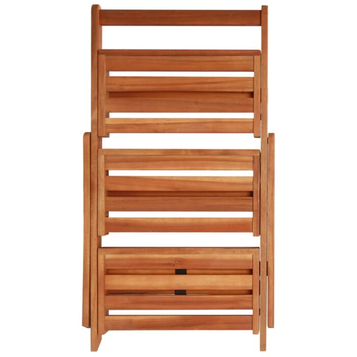 Support de jardinière à 3 niveaux 50x63x80 cm Acacia solide – Image 4