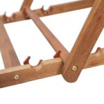 Chaise pliable de plage Tissu et cadre en bois Rouge – Image 10