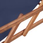 Chaise pliable de plage Tissu et cadre en bois Bleu – Image 7