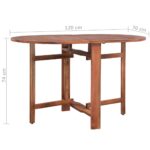 Table de jardin 120x70x74 cm Bois d'acacia massif – Image 7