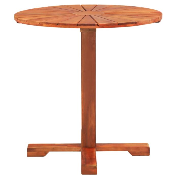Table de bistro 70x70 cm Bois d'acacia massif – Image 2