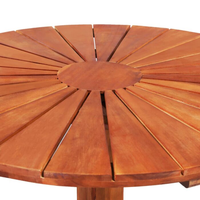 Table de bistro 70x70 cm Bois d'acacia massif – Image 3