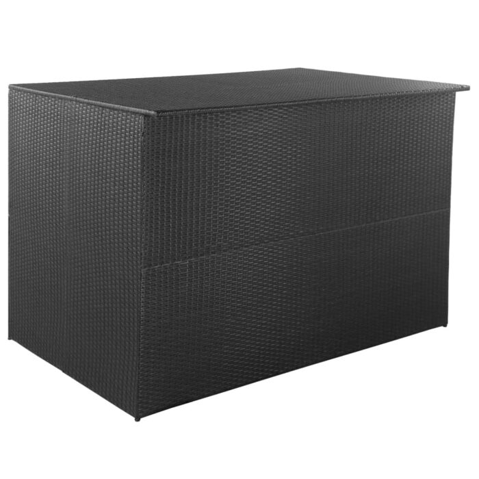 VXL8718475614838_a_en_hd_1.jpg Boîte de rangement de jardin noir 150x100x100 cm résine tressée – Image 1