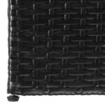 Boîte de rangement de jardin noir 150x100x100 cm résine tressée – Image 3