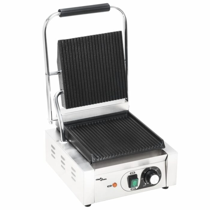 Grill pour panini rainuré Acier inoxydable 1800 W 31x30,5x20 cm – Image 2