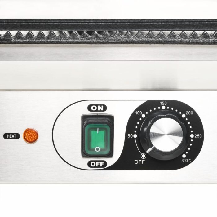 Grill pour panini rainuré Acier inoxydable 1800 W 31x30,5x20 cm – Image 9